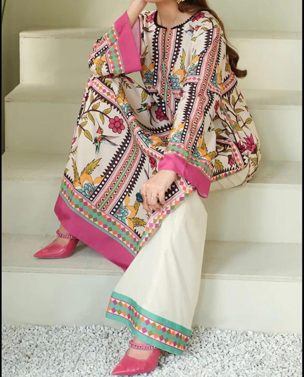 Shamoze Silk Digital Print 3Pcs Dress
