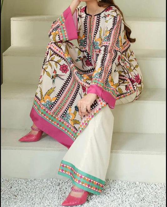 Shamoze Silk Digital Print 3Pcs Dress