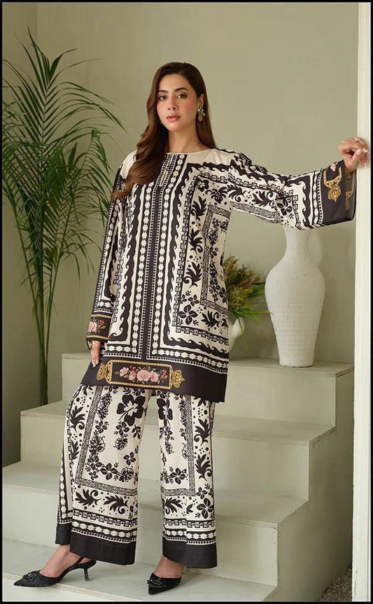 Shamoze Silk Digital Print 3Pcs Dress
