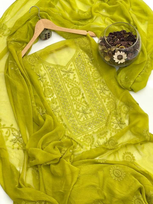 Chiffon Shadow Mirror /Sheesha Gala Work👗.