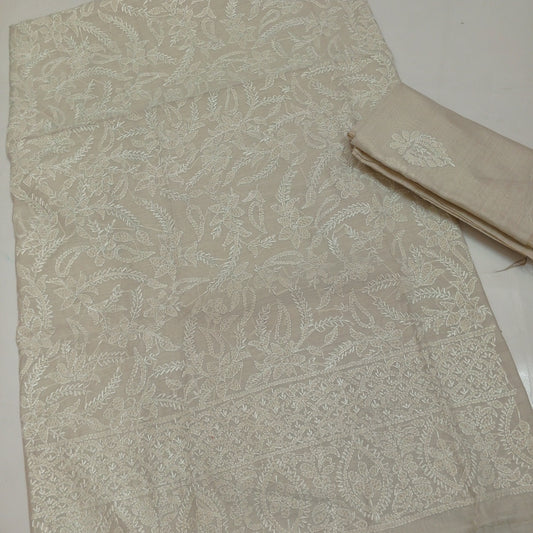 Paper cotton chicken Kari Shirt Dupptta - Skin