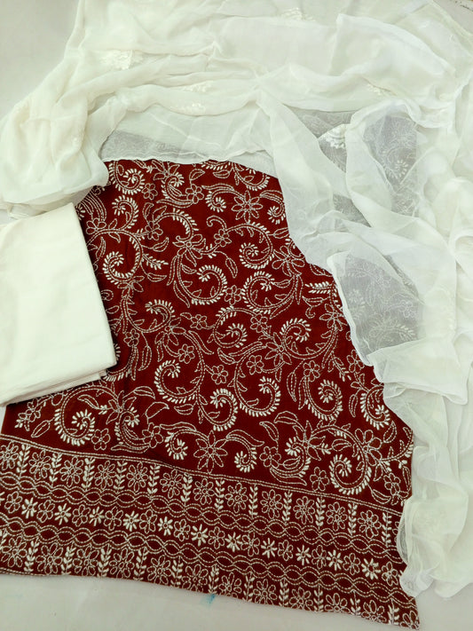 Chickenkari lawn 3 piece - Brown
