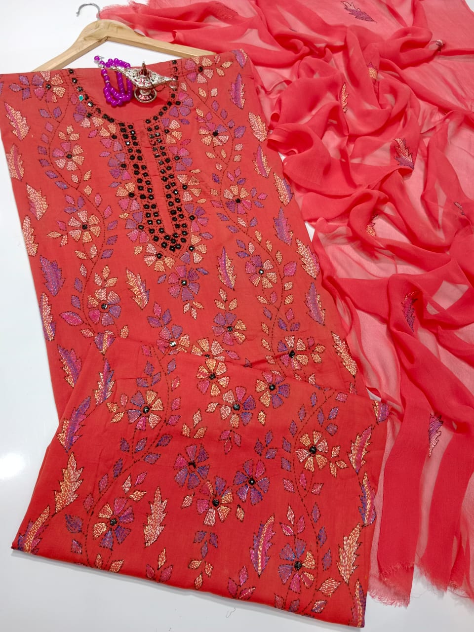 Kacha Mirror Work Lawn
