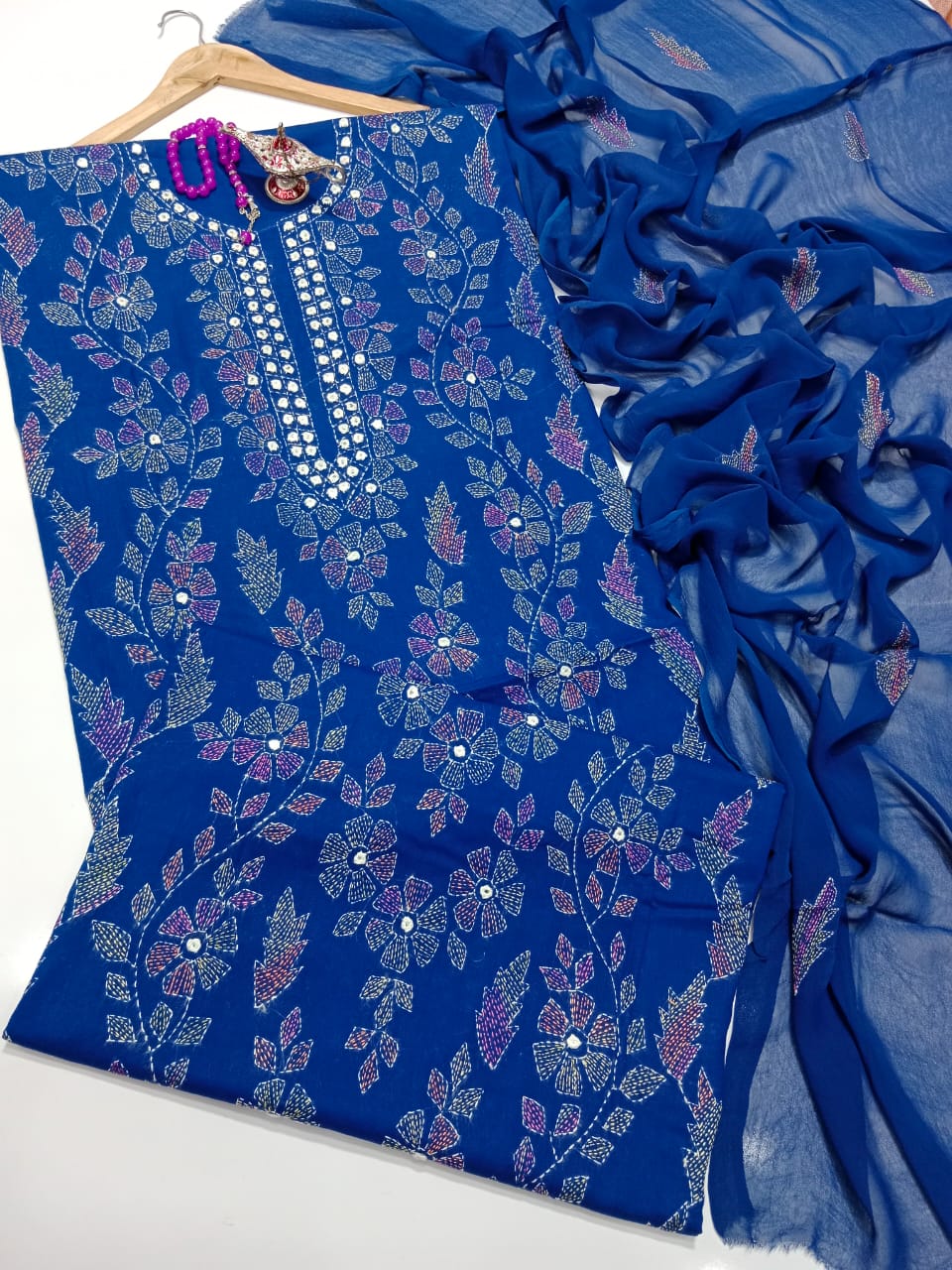 Kacha Mirror Work Lawn