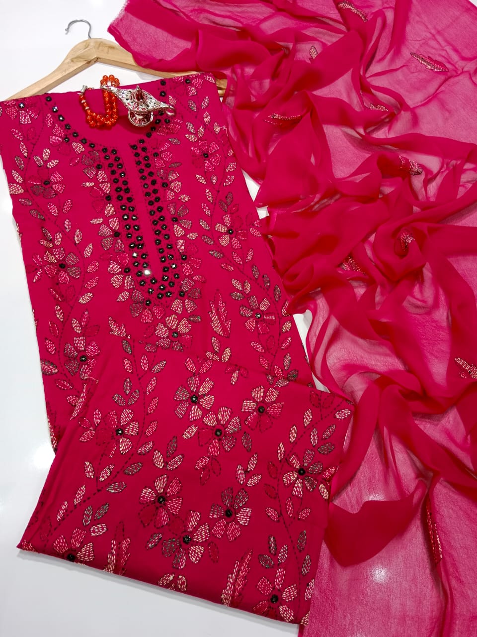 Kacha Mirror Work Lawn