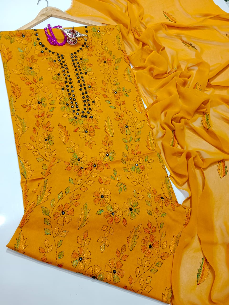Kacha Mirror Work Lawn