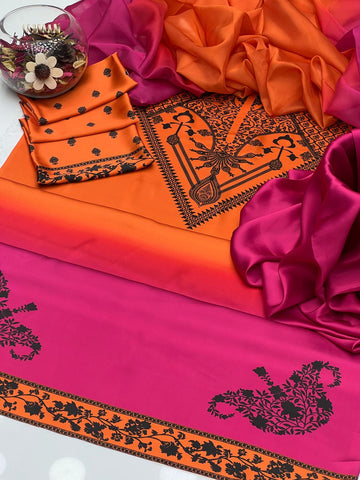 Shamoze Silk Digital Print 3Pcs Dress