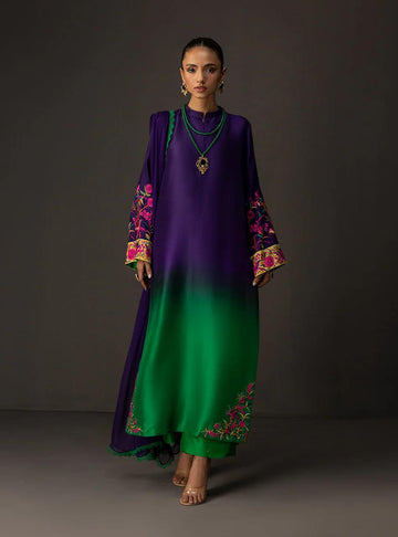 Shamoze Silk Digital Print 3Pcs Dress