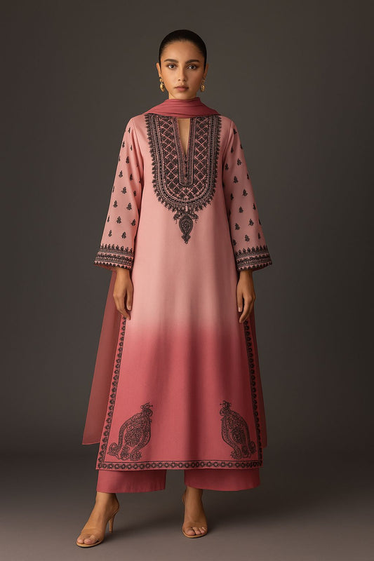 Shamoze Silk Digital Print 3Pcs Dress