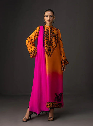 Shamoze Silk Digital Print 3Pcs Dress