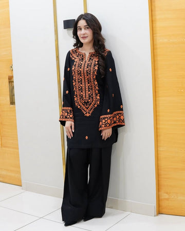 Soft Cotton Embroided Gala Border 3Pcs Dress