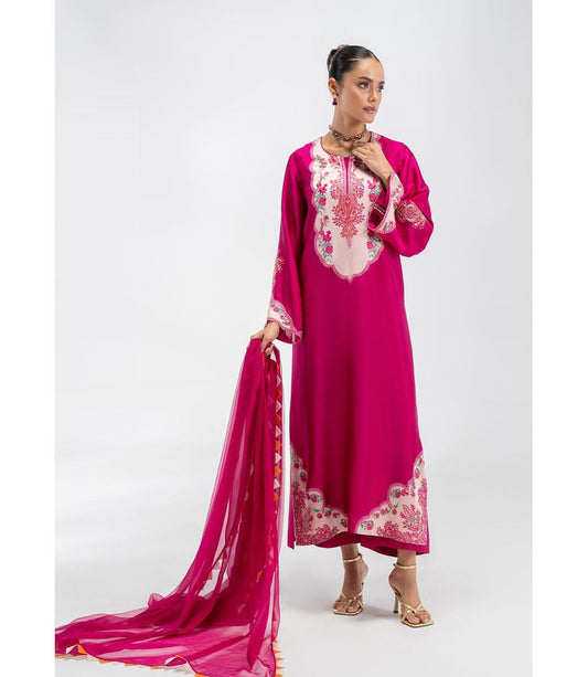 Shamoze Silk Digital Print 3Pcs Dress