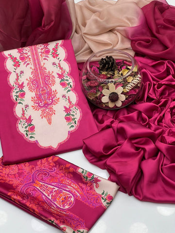 Shamoze Silk Digital Print 3Pcs Dress
