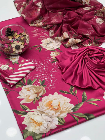 Shamoze Silk Digital Print 3Pcs Dress