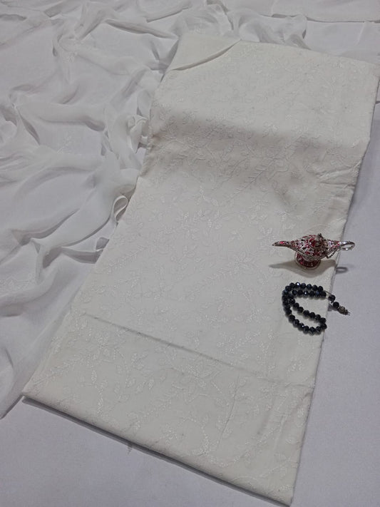 Kacha Tanka Lawn Dress👗 - White