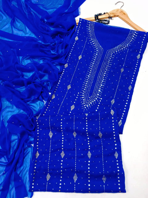 Fancy Exclusive Classic Chiffon Mukesh Work