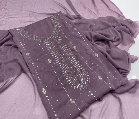 Fancy Exclusive Classic Chiffon Mukesh Work