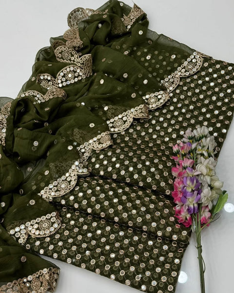 Heavy Sheesha Plastic Paani Work