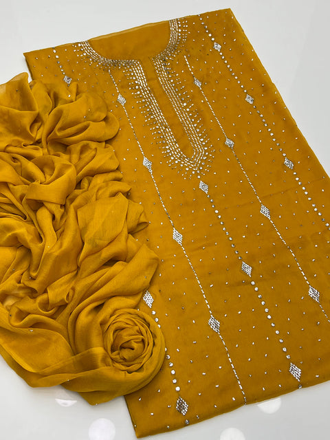 Fancy Exclusive Classic Chiffon Mukesh Work