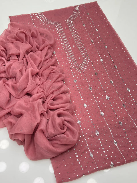 Fancy Exclusive Classic Chiffon Mukesh Work