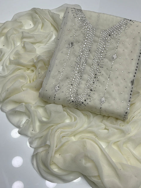 Fancy Exclusive Classic Chiffon Mukesh Work