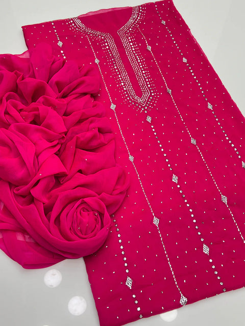 Fancy Exclusive Classic Chiffon Mukesh Work