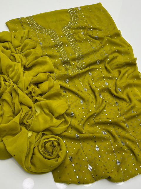 Fancy Exclusive Classic Chiffon Mukesh Work