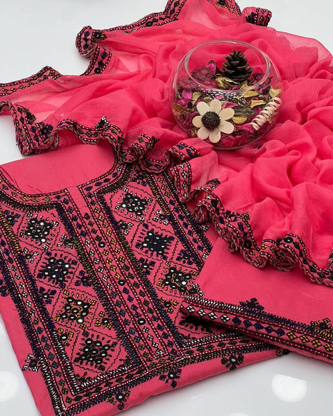 Soft Cotton Lawn Handmade Balouchi Gala 3 Pcs Dress