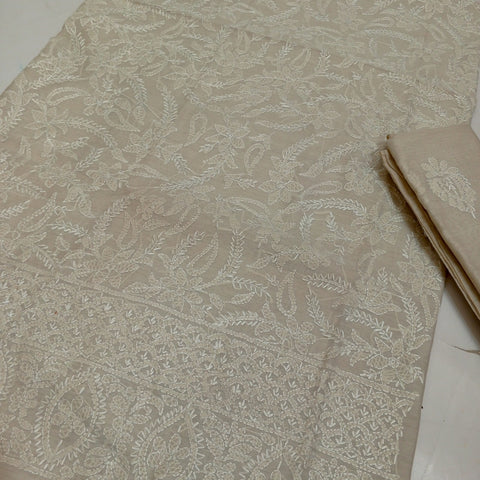 Paper cotton chicken Kari Shirt Dupptta - Skin