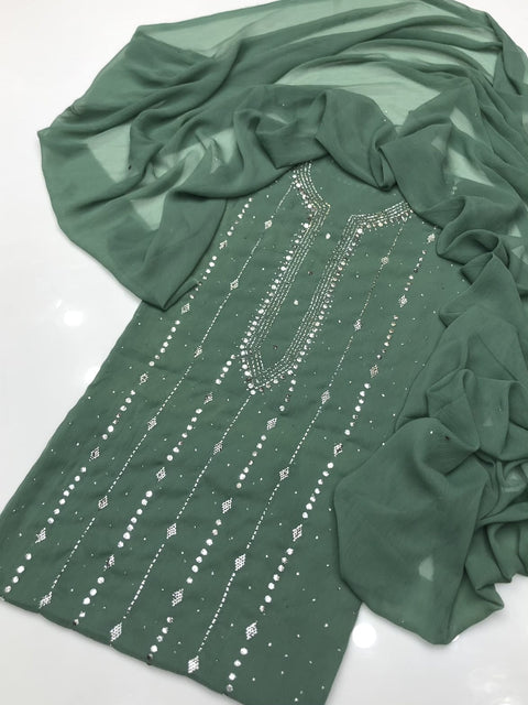 Fancy Exclusive Classic Chiffon Mukesh Work