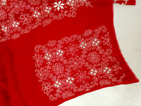 Chikenkari Mirror work chiffon shirt dupptta - Ref