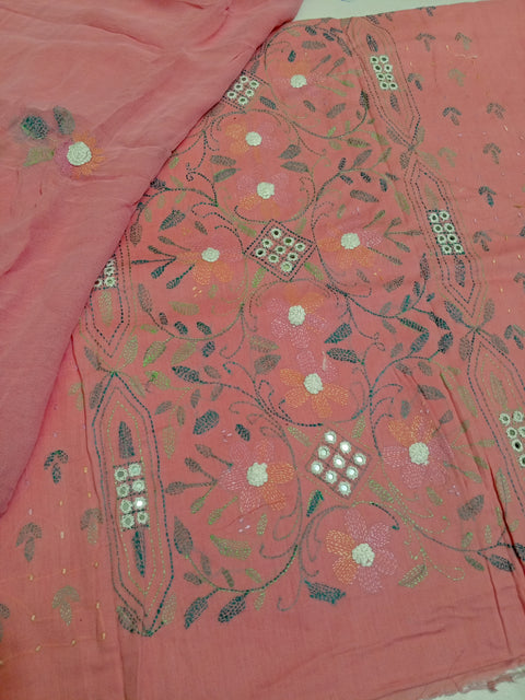 Kacha Mirror Work pink