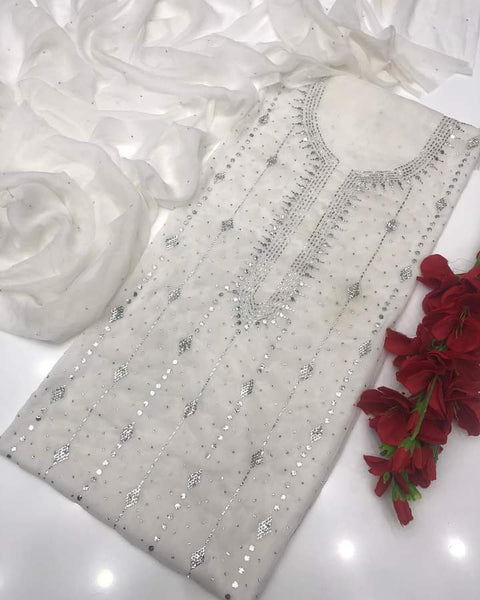 Fancy Exclusive Classic Chiffon Mukesh Work