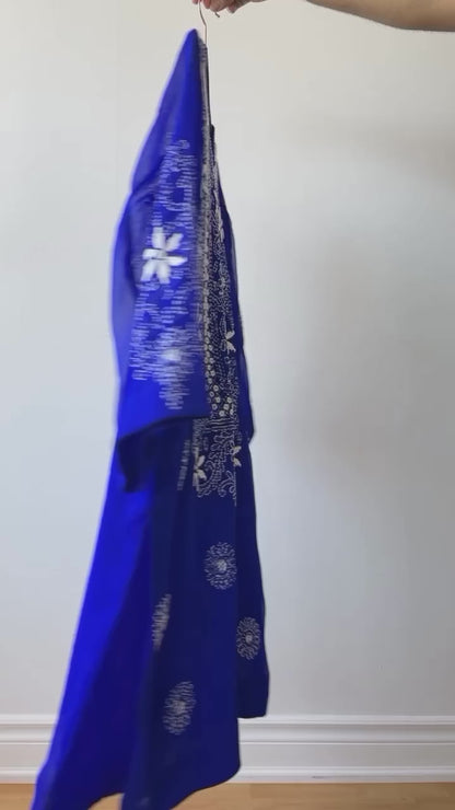 Chiffon Chikenkari Mirror Luxury Collection - Unstitch Shirt Dupatta