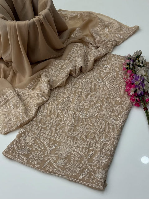 Soft Chiffon Chikenkari👗